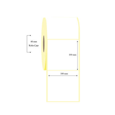 100mm x 100mm Tekli Termal Etiket