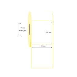  - 100mm x 130mm Tekli Lamine Termal Etiket