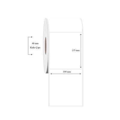 100mm x 135mm Tekli PP Şeffaf Etiket - 1