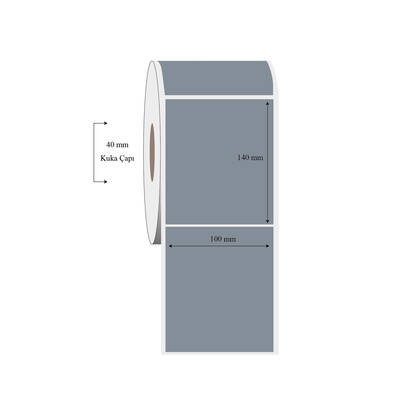 100mm x 140mm Tekli Silvermat Etiket - 1