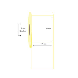  - 100mm x 160mm Tekli Termal Etiket