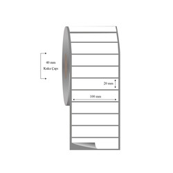  - 100mm x 20mm Tekli Fasson Fastyre Etiket