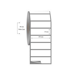  - 100mm x 30mm Tekli Fasson Fastyre Etiket