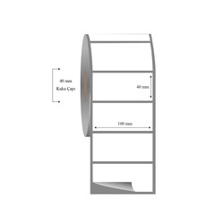  - 100mm x 40mm Tekli Fasson Fastyre Etiket