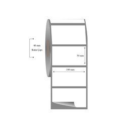  - 100mm x 50mm Tekli Fasson Fastyre Etiket