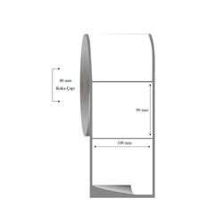  - 100mm x 90mm Tekli Fasson Fastyre Etiket