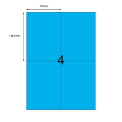  - 105mm x 148,5mm Mavi Lazer Etiket