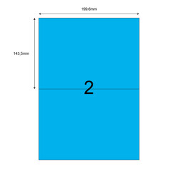  - 199,6mm x 143,5mm Mavi Lazer Etiket