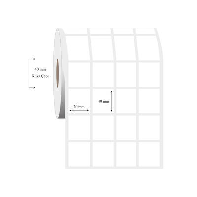 20mm x 40mm 4 Lü Ayrık PP Şeffaf Etiket - 1