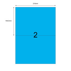  - 210mm x 148,5mm Mavi Lazer Etiket