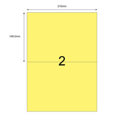  - 210mm x 148,5mm Sarı Lazer Etiket