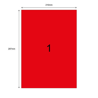 210mm x 297mm Kırmızı Lazer Etiket - 1