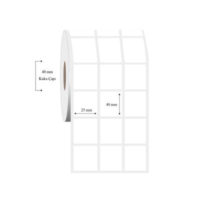 25mm x 40mm 3 Lü Ayrık PP Şeffaf Etiket - 1