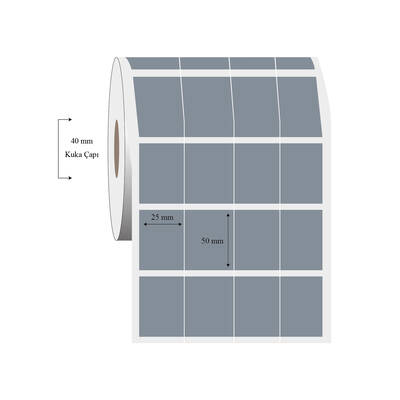 25mm x 50mm 4 Lü Bitişik Silvermat Etiket - 1