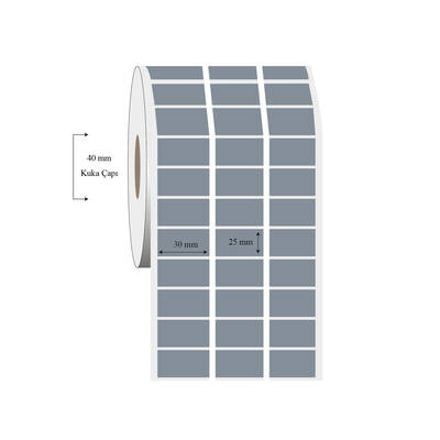 30mm x 20mm 3 Lü Ayrık Silvermat Etiket - 1