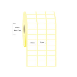 30mm x 20mm 3 Lü Ayrık Termal Etiket - 