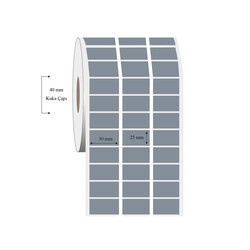 30mm x 25mm 3 Lü Ayrık Silvermat Etiket - 