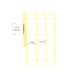 30mm x 25mm 3 Lü Ayrık Wellum Etiket - 