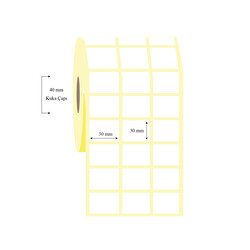30mm x 30mm 3 Lü Ayrık PP Opak Etiket - 