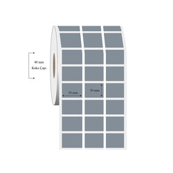 30mm x 30mm 3 Lü Ayrık Silvermat Etiket - 