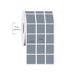 30mm x 40mm 3 Lü Ayrık Silvermat Etiket - 