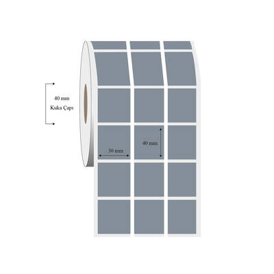 30mm x 40mm 3 Lü Ayrık Silvermat Etiket - 1