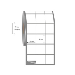 30mm x 40mm 3 Lü Bitişik Fasson Fastyre Etiket - 