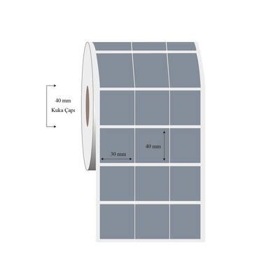 30mm x 40mm 3 Lü Bitişik Silvermat Etiket - 1