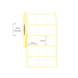 30mm x 40mm 3 Lü Bitişik Wellum Etiket - 
