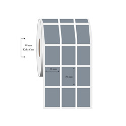 30mm x 50mm 3 Lü Ayrık Silvermat Etiket - 