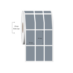 30mm x 60mm 3 Lü Ayrık Silvermat Etiket - 