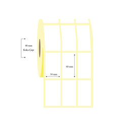 30mm x 60mm 3 Lü Ayrık Wellum Etiket - 