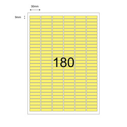 30mm x 9mm Sarı Lazer Etiket - 