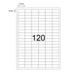 31mm x 14mm Lazer Etiket - 