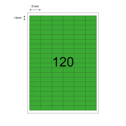 31mm x 14mm Yeşil Lazer Etiket - 