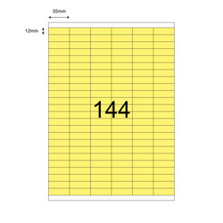 35mm x 12mm Sarı Lazer Etiket - 