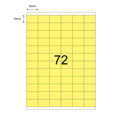 35mm x 23mm Sarı Lazer Etiket - 