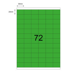 35mm x 23mm Yeşil Lazer Etiket - 