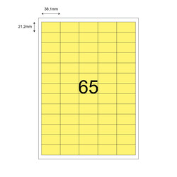 38,1mm x 21,2mm Sarı Lazer Etiket - 