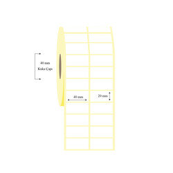 40mm x 20mm 2 li Ayrık Wellum Etiket - 