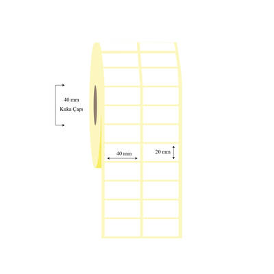 40mm x 20mm 2 li Ayrık Wellum Etiket - 1