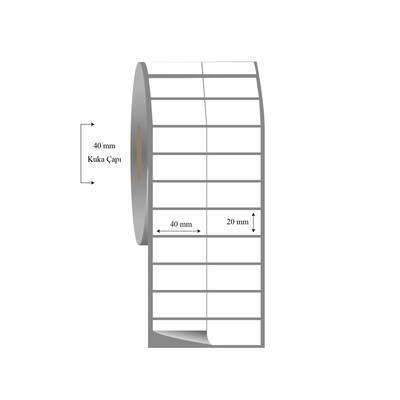 40mm x 20mm 2 li Bitişik Fasson Fastyre Etiket - 1