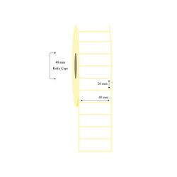 40mm x 20mm Tekli Termal Etiket - 