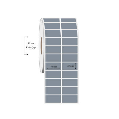 40mm x 25mm 2 li Ayrık Silvermat Etiket - 1