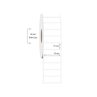 40mm x 25mm Tekli PP Şeffaf Etiket - 1