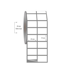 40mm x 30mm 2 li Ayrık Fasson Fastyre Etiket - 