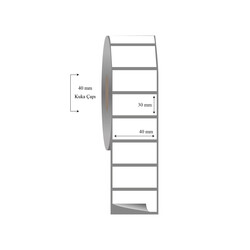 40mm x 30mm Tekli Fasson Fastyre Etiket - 