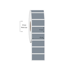 40mm x 30mm Tekli Silvermat Etiket - 