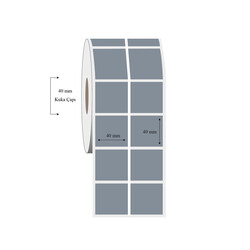 40mm x 40mm 2 li Ayrık Silvermat Etiket - 