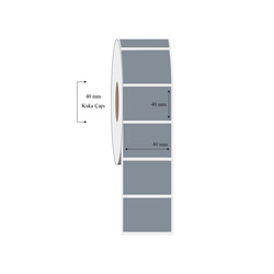 40mm x 40mm Tekli Silvermat Etiket - 